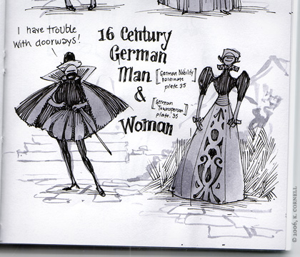 16th Century German Woman and Man, Simplified